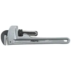 Proto® J812A Straight Pipe Wrench, 12 in L, Serrated Jaw, Aluminum Handle, ASME Specified