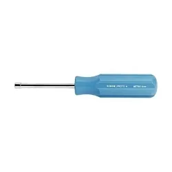 Proto® J9211M Nut Driver, 11 mm, Round/Solid Shank, Blue Fluted Handle, ASME B107.110-2012, Polished Chrome