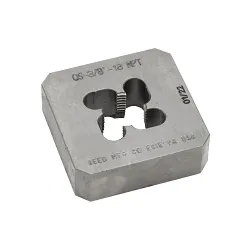 Reed 05404 Solid Block Die, 3/8 in NPT Thread, Tool Steel