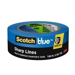 ScotchBlueâ„¢ 7100184862 2093 Sharp Lines Tape, 6 yd L 1.88 in W, Acrylic Adhesive