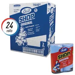 Scott® 75040 Durable Multi-Purpose Shop Towel, Blue, Roll Package