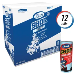 Scott® 75147 Durable Shop Towel, Blue, Roll Package