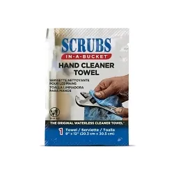 SCRUBS® 42201 Hand Cleaner Towel, 1 Towel, Polypropylene, Blue/White