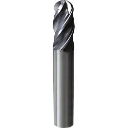 SGS® 36358 Z1B Ball Nose End Fractional High Performance High Performance End Mill, 1/8 in Dia Cutter, 3/8 in Length of Cut, 4 Flutes, 1/8 in Dia Shank, 1-1/2 in OAL, AlTiN
