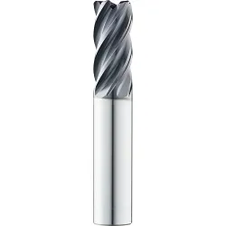 SGS® 37192 Z-Carb-HPR Z5CR High Performance Non-Center Cutting Positive Rake Single End End Mill With Through Coolant, 1/2 in Dia Cutter, 0.03 in Corner Radius, 1-1/4 in Length of Cut, 5 Flutes, 1/2 in Dia Shank, 3-1/4 in OAL, AlTiN