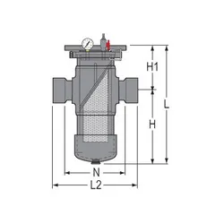 Spears® BS22C6-025C Basket Strainer With O-Ring Seal, 2-1/2 in Nominal, Socket Connection, CPVC, Gray, Domestic