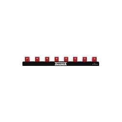 Proto® J2501RS Socket Rail, 1/4 in Drive, 8 Pieces, 6 in OAL