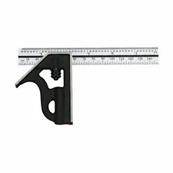 Starrett® 10MEH-150 10 Series Student Combination Square Set, 2 Pieces, 150 mm L, Hardened Steel Blade, Square Head