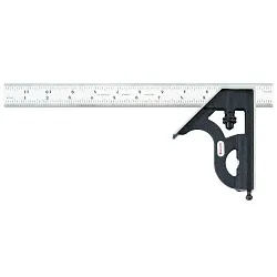 Starrett® 11H-12-16R Combination Square Set, 2 Pieces, 12 in L, Hardened Steel Blade, Square Head