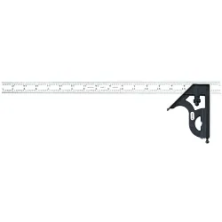 Starrett® 11H-18-4R Combination Square Set, 2 Pieces, 18 in L, Hardened Steel Blade, Square Head
