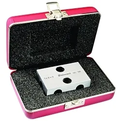 Starrett® 706AZ 1-2-3 Inspection Block, 3 in L x 2 in W x 1 in D, 5-Hole Rectangular With Case