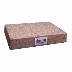 Starrett® 80611 2-Ledge Surface Plate, 12 x 18 in Surface, 4 in THK, AA Laboratory Grade, Crystal Pink®, Smooth