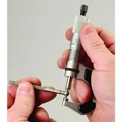 Starrett® T444.1XRL-1 444.1 Global Series® Mechanical Outside Micrometer, 0 to 1 in Measuring, Graduations 0.0001 in, Carbide Tip, Satin Chrome
