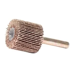 Tiger® 52004 Stem Mount Coated Abrasive Flap Wheel, 1 in Dia Wheel, 1 in W Face, 1/4 in Dia Shank, 80 Grit, Medium Grade, Aluminum Oxide Abrasive