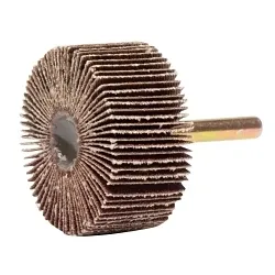 Tiger® 52017 Stem Mount Coated Abrasive Flap Wheel, 2 in Dia Wheel, 1 in W Face, 1/4 in Dia Shank, 120 Grit, Fine Grade, Aluminum Oxide Abrasive