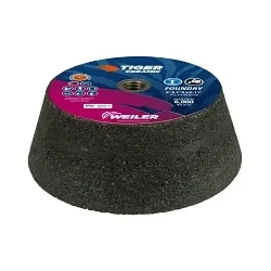 Tiger® Ceramic 68400 Maximum Performance Superior Life Cut Grinding/Cup Wheel, 6 in Dia x 2 in THK, 16 Grit