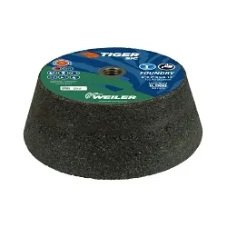 Tiger® SiC 68069 Burnt-In Sand Long Life Performance Grinding/Cup Wheel, 6 in Dia x 2 in THK, 16 Grit
