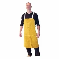 Tillman™ 4236 Welding Bib Apron, 36 in L x 24 in W, Cowhide Leather, Brown, 2 Pockets