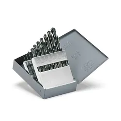 Titan USA MS99014 MS15 Jobber Length Drill Set, 15 Pieces, HSS, Oxide Treated