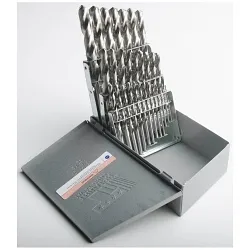 Triumph® 090523 T23 Drill Bit Set, #61 Min Drill Bit, #80 Max Drill Bit, 118 deg Drill Point Angle, 20 Pieces, HSS, Uncoated