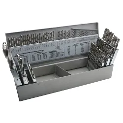 Triumph® 090560 T123 Fractional Drill Bit Set, 1/16 in, #1, A Min Drill Bit, 1/2 in, #60, Z Max Drill Bit, 115 Pieces, HSS, Uncoated