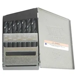 Triumph® 090569 T29 Fractional Heavy Duty Screw Machine Length Drill Bit Set, 1/16 in Min Drill Bit, 1/2 in Max Drill Bit, 29 Pieces, HSS, Oxide Treated