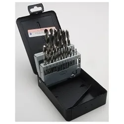 Triumph® 090580 T180 Fractional Drill Bit Set, 1/16 in Min Drill Bit, 3/8 in Max Drill Bit, 21 Pieces, HSS, Uncoated