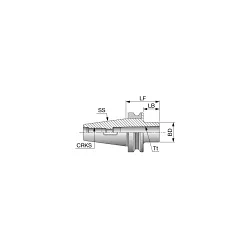 Tungaloy America 4500393 BT-MT (for Morse taper) Morse Taper Adapter, 40 mm Dia Adapter/Shank, BT Taper Shank, M16 Modular Connection, BT40 Taper, 25 mm Dia Nose, 120 mm OAL