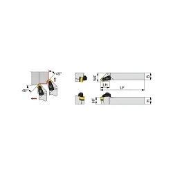 Tungaloy America 6341253 CSSNR/L-RD Tool Holder, SNGD120712 Insert, 25 mm Shank, Square Shank, Right Hand Cutting, Insert Compatibility: SNGD120712, 150 mm OAL
