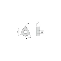 Tungaloy America 6796315 WNMG-SM Insert, ANSI Code: WNMG080408-SM AH6225, WNMG Insert, Trigon Shape, Neutral Cutting, For Use On Stainless Steel, Solid Carbide