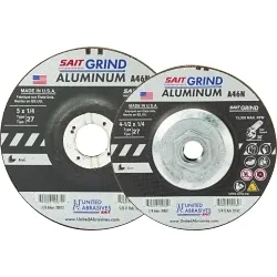 United Abrasives-SAIT 23365 A46N Grinding Wheel, 6 in Dia 1/4 in THK, 5/8-11 in Center Hole, Aluminum Oxide Abrasive