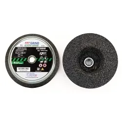 United Abrasives-SAIT 26001 C16 Type 11 Cup Wheel, 4 in Dia x 2 in THK, C16 Grit, Silicon Carbide Abrasive
