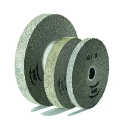 United Abrasives-SAIT 77810 Convolute Non-Woven Abrasive Wheel, 6 in Dia, 1 in Center Hole, 1/2 in W Face, Fine Grade, Silicon Carbide Abrasive