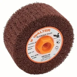 ALLSTEELâ„¢ 07M323 Non-Woven Flap Wheel Drum, 4-1/4 in Dia Wheel, 2 in W Face, Medium Grade, Aluminum Oxide Abrasive