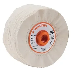 Walter Surface Technologies 07T427 Soft Buffing Drum, 4-3/4 in Dia x 2 in THK, 5/8-11 Center Hole