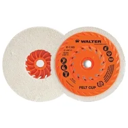 Walter Surface Technologies 07T505 High Density Felt Cup Disc, 5 in Dia Disc
