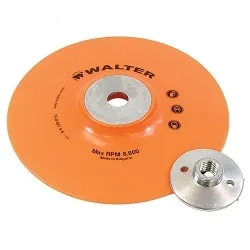 Walter Surface Technologies 15D027 Backing Pad, 7 in Dia Pad, Threaded Arbor Attachment
