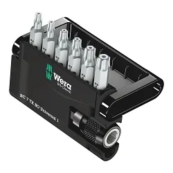 Wera® 05056158001 Bit-Check 7 TX BO Universal 1 Screwdriver Bit Set, 7 Pieces