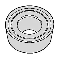 WIDIA 2002474 Turning Insert, ANSI Code: RCGT0803M0AL1 HWK10, RCGT Insert, 0803M0 Insert, Round Shape, Neutral Cutting, For Use On Non-Ferrous Metals, Carbide, Manufacturer's Grade: HWK10