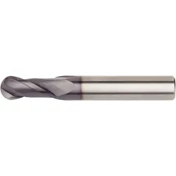 WIDIA 5878224 End Mills, 0.063| in Dia Cutter, (2) Flutes, 0.125 in Dia Shank, 1.5 in OAL, Uncoated