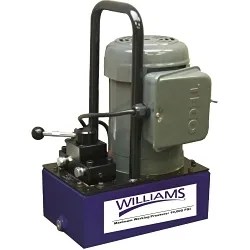 Williams® JHW5E05H1G Electric Hydraulic Pump, 1/2 hp, 2 Stages, 293 cu-in/min 1st Stage, 18 cu-in/min 2nd Stage Flow Rate, 350 psi (1st Stage)/10000 psi (2nd Stage) Pressure