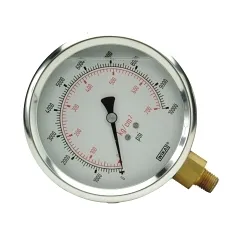 Williams® JHW8G025W Wet Gauge, 0 to 10000 psi, 2-1/2 in Dia Gauge, 1/4-18 NPTF Connection