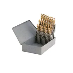 YG-1 D2GP185SET Jobber Length Drill Set, 1/16 in Min Drill Bit, 1/2 in Max Drill Bit, 135 deg Drill Point Angle, 29 Pieces, M42 HSS-Co 8, TiN